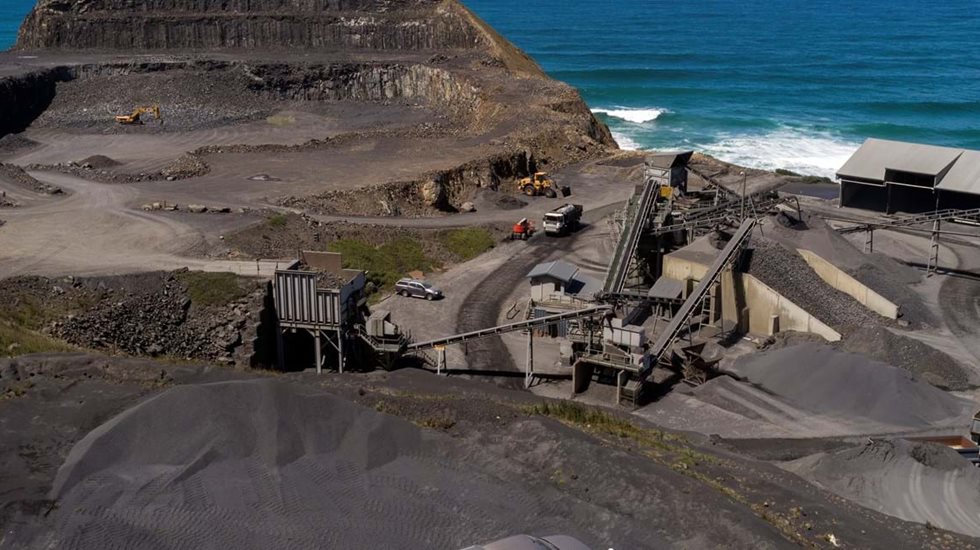 A view on the Blackhead Quarries' site in the region surrounding Dunedin, on New Zealand’s South Island.